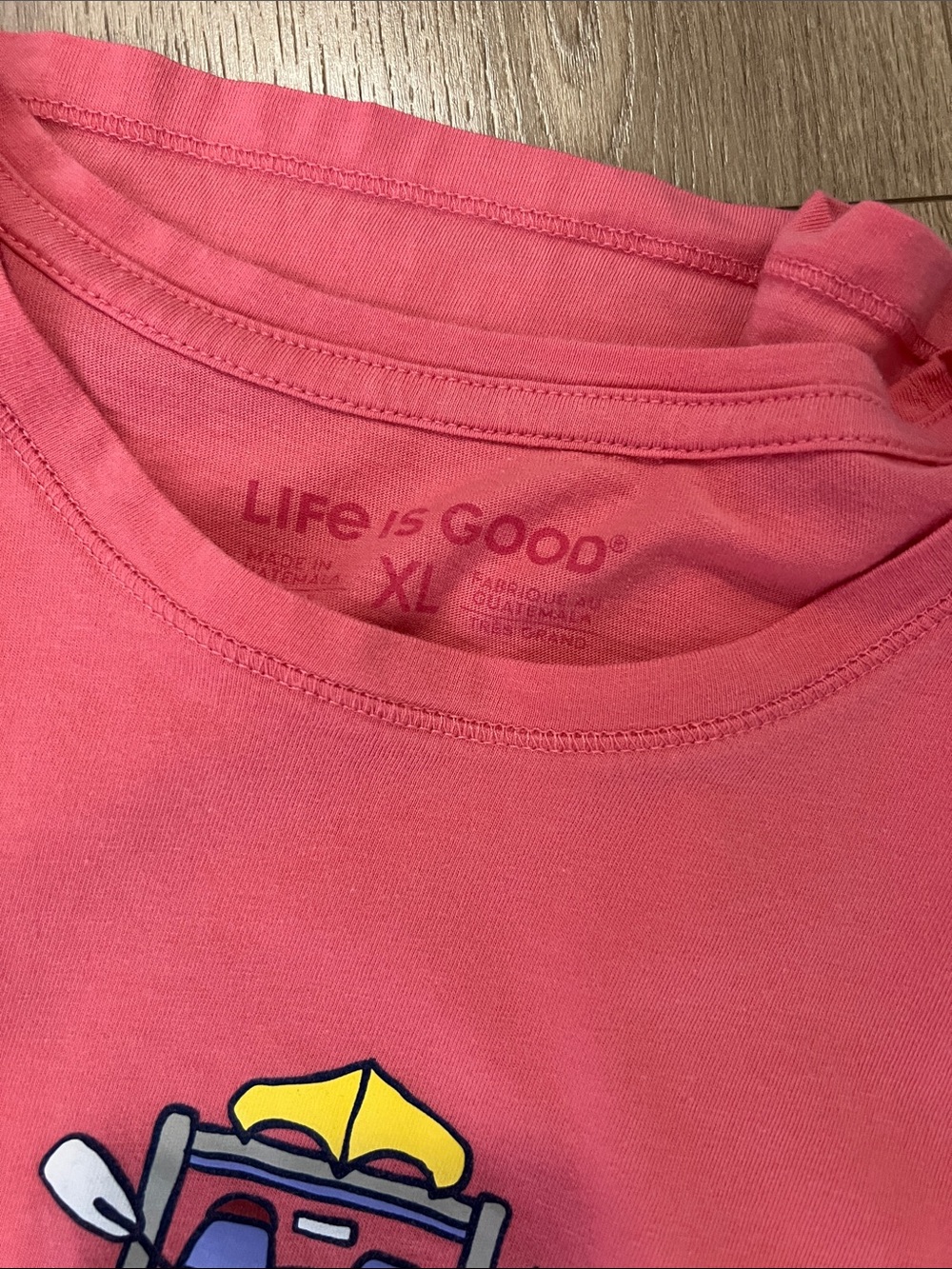 Life Is Good Coral Short Sleeve 'Dog Gone' Graphic Tee - Picture 4 of 4